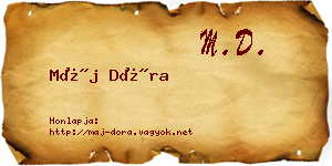 Máj Dóra névjegykártya